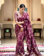 Phenomenal Wine Soft Silk Saree With Quintessential Blouse Piece