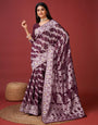 Nemesis Wine Cotton Silk Saree With Winsome Blouse Piece