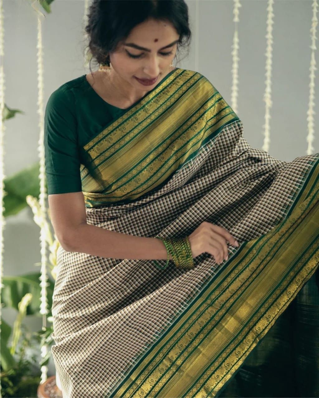 Charming Grey Soft Silk Saree With Fairytale Blouse Piece