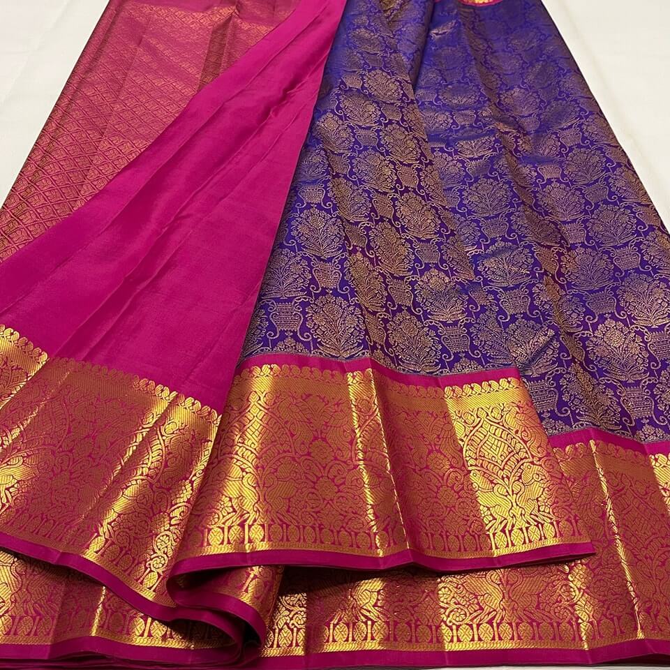 Propinquity Purple Soft Banarasi Silk Saree With Confounding Blouse Piece