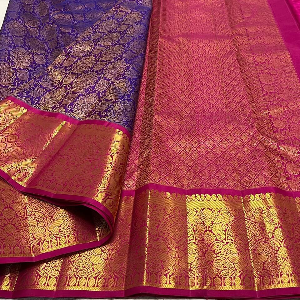 Propinquity Purple Soft Banarasi Silk Saree With Confounding Blouse Piece