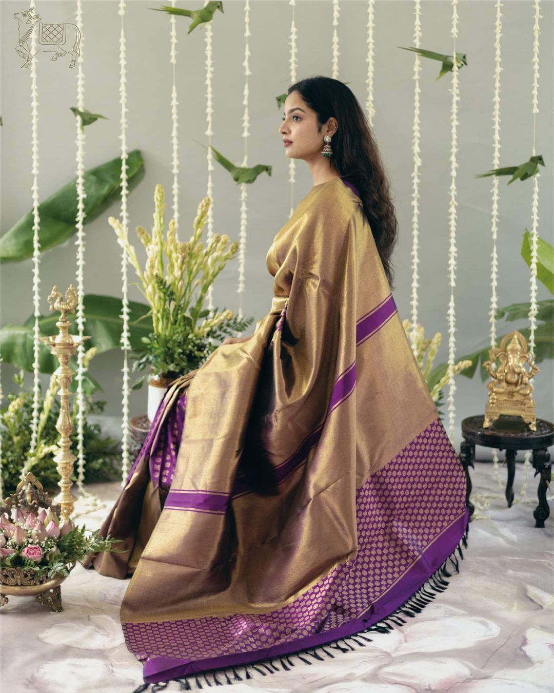 Whimsical Dark Beige Soft Silk Saree With Zephyr Blouse Piece