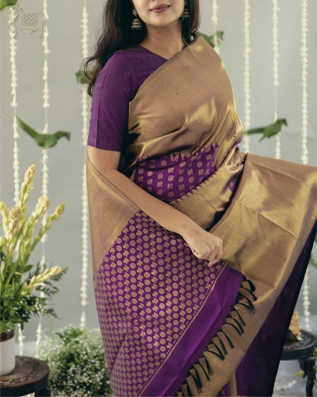 Whimsical Dark Beige Soft Silk Saree With Zephyr Blouse Piece