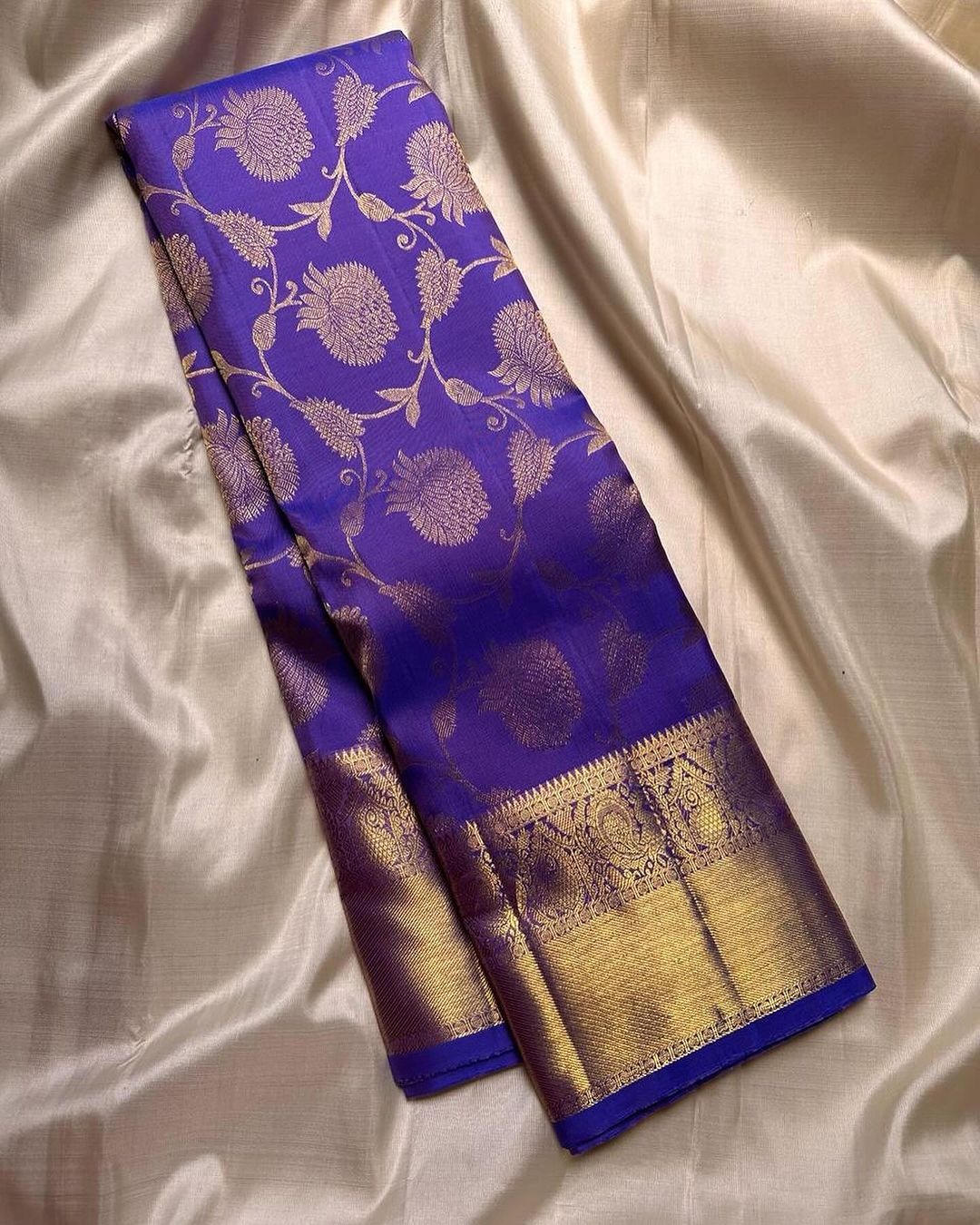 Propinquity Royal Blue Soft Banarasi Silk Saree With Dalliance Blouse Piece