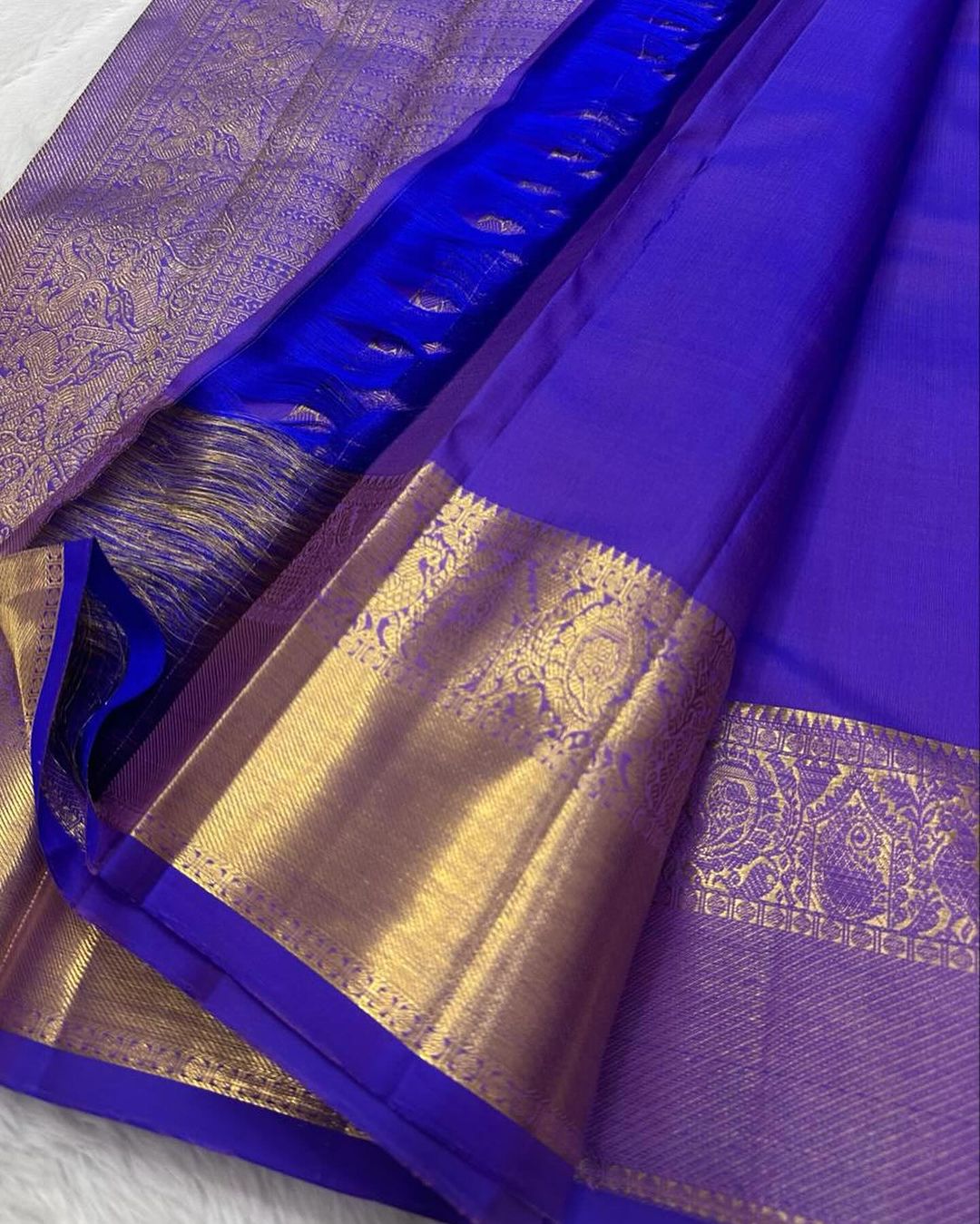 Propinquity Royal Blue Soft Banarasi Silk Saree With Dalliance Blouse Piece