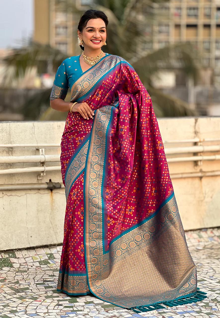Mellifluous Wine Soft Silk Saree With Sumptuous Blouse Piece