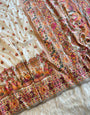 Scrupulous Beige Nylon Dola Pashmina Saree With Stylish Blouse Piece