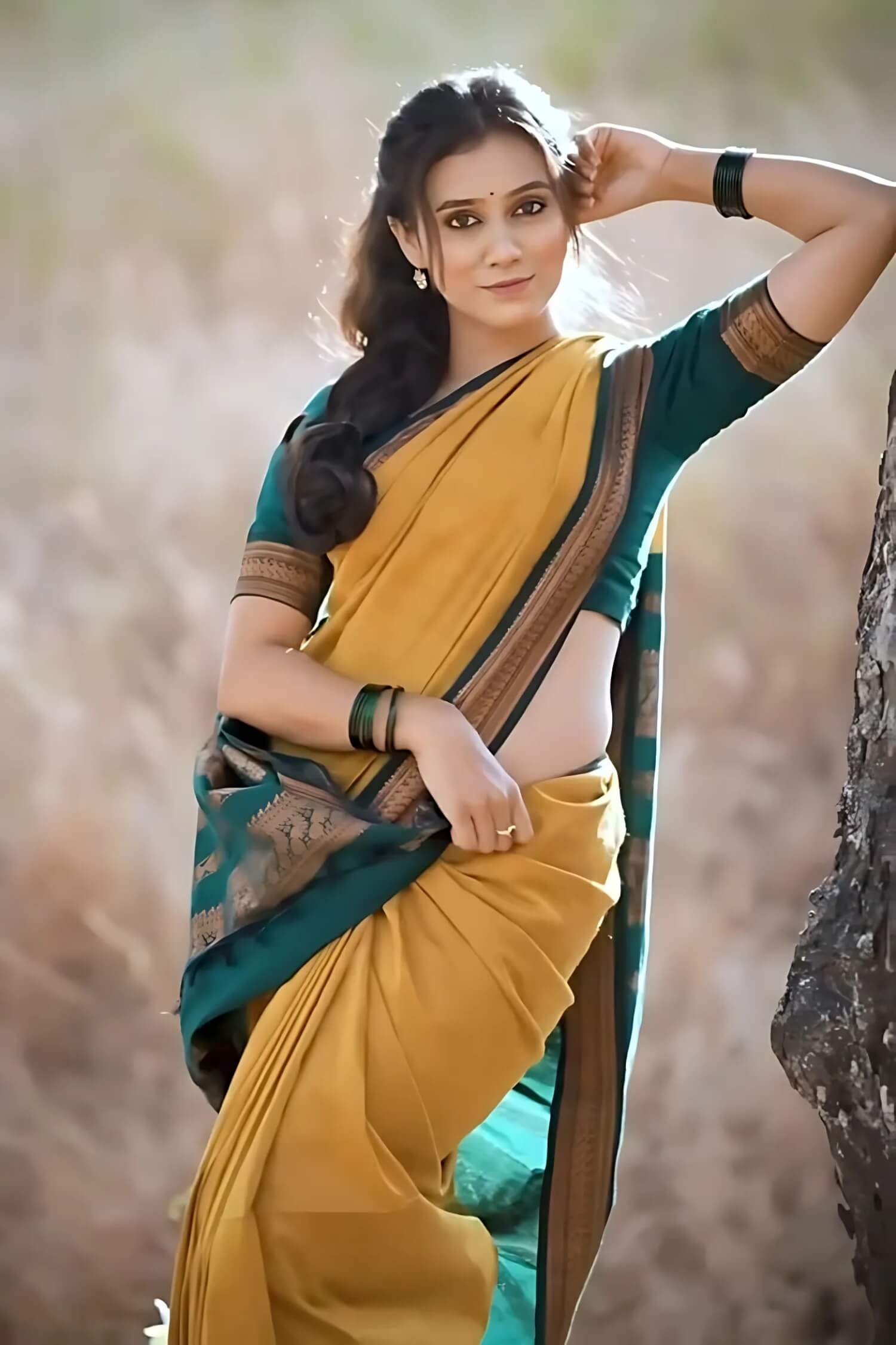 Staggering Mustard Soft Silk Saree With Enchanting Blouse Piece