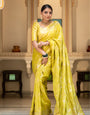 Amiable Yellow Soft Silk Saree With Allure Blouse Piece