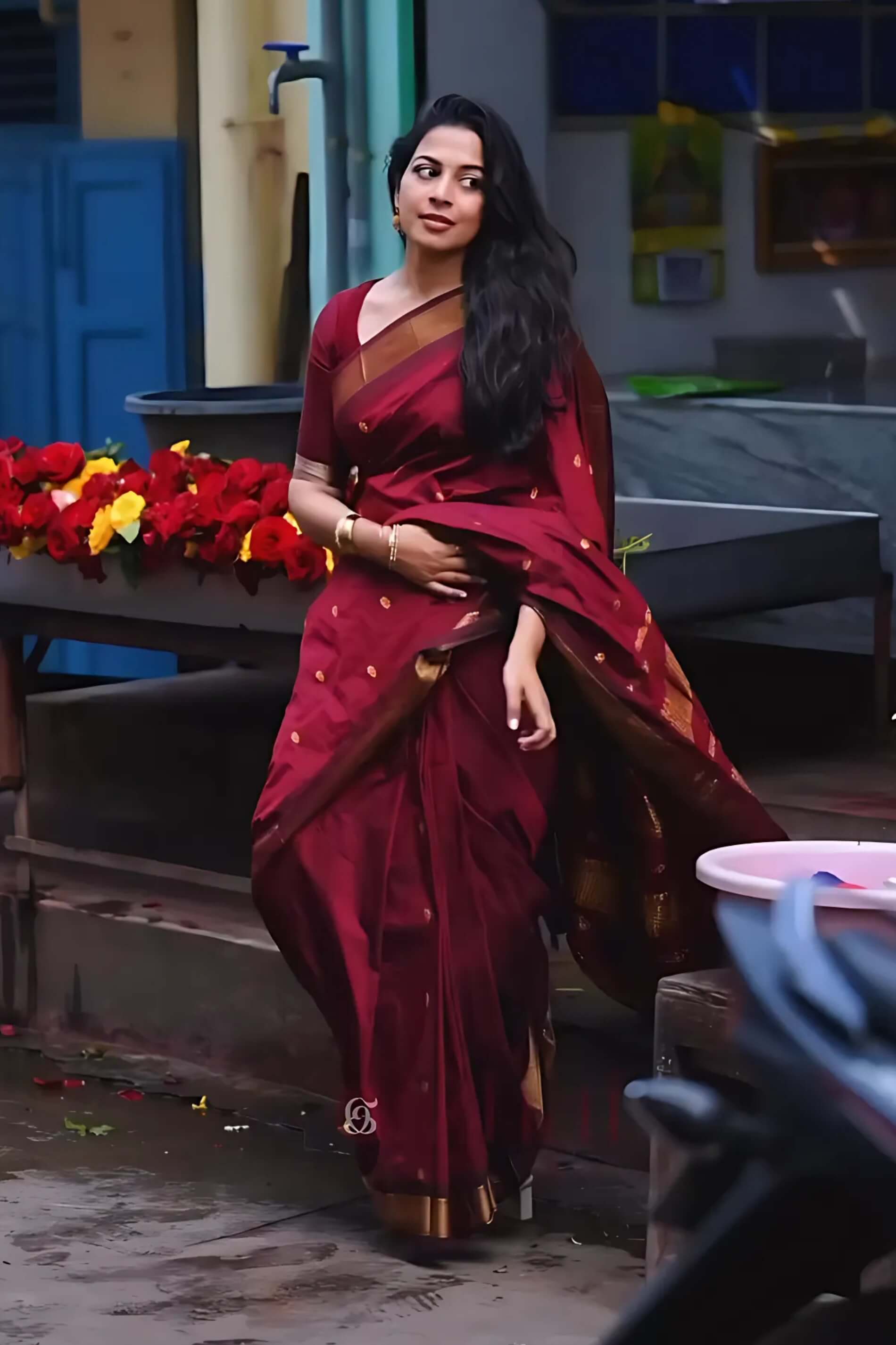 Traditional Maroon Soft Silk Saree With Exemplary Blouse Piece