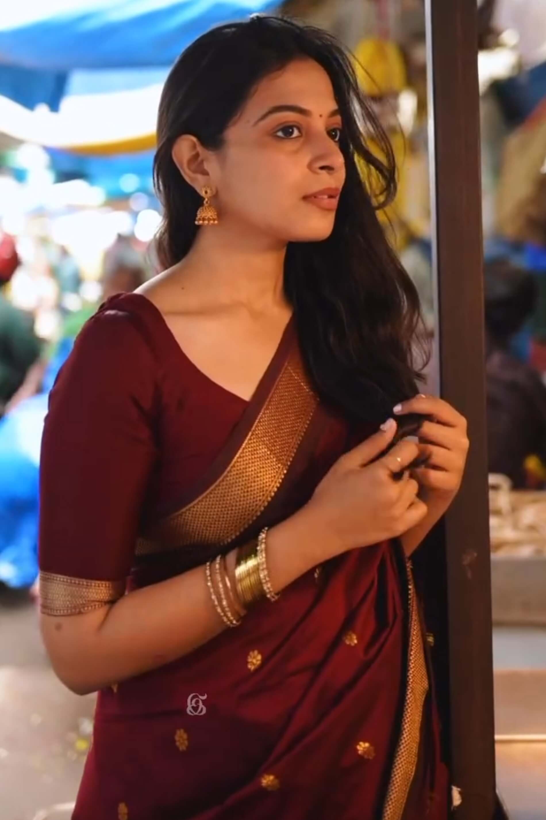 Traditional Maroon Soft Silk Saree With Exemplary Blouse Piece