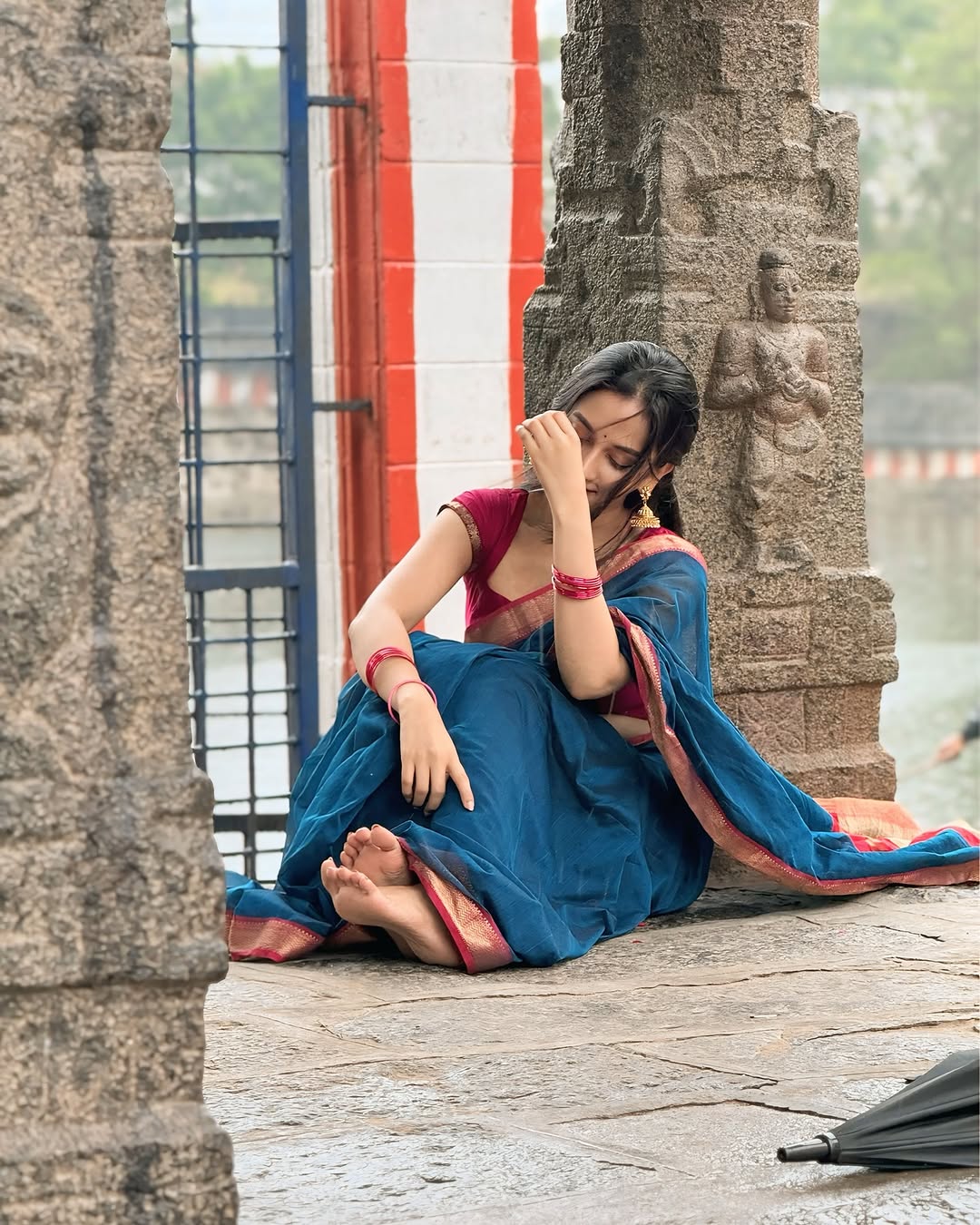 Epiphany Blue Soft Silk Saree With Incredible Blouse Piece