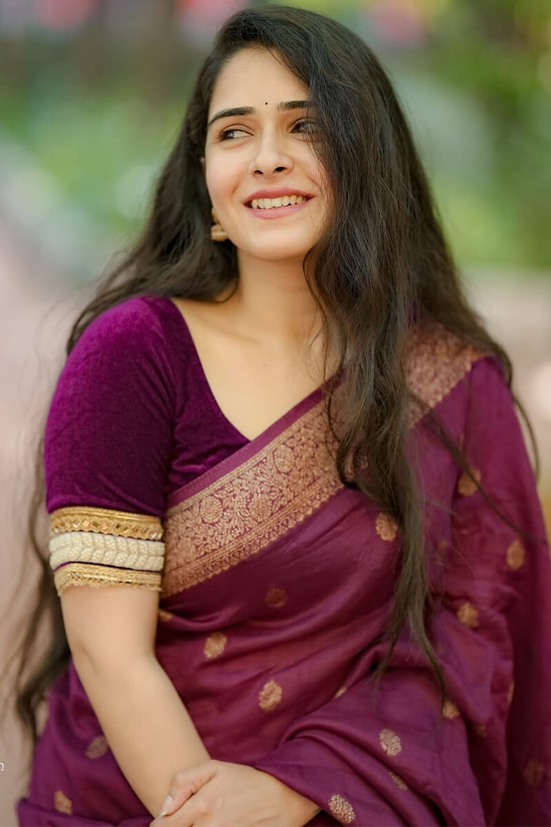 Ratatouille Wine Soft Silk Saree With Ornate Blouse Piece