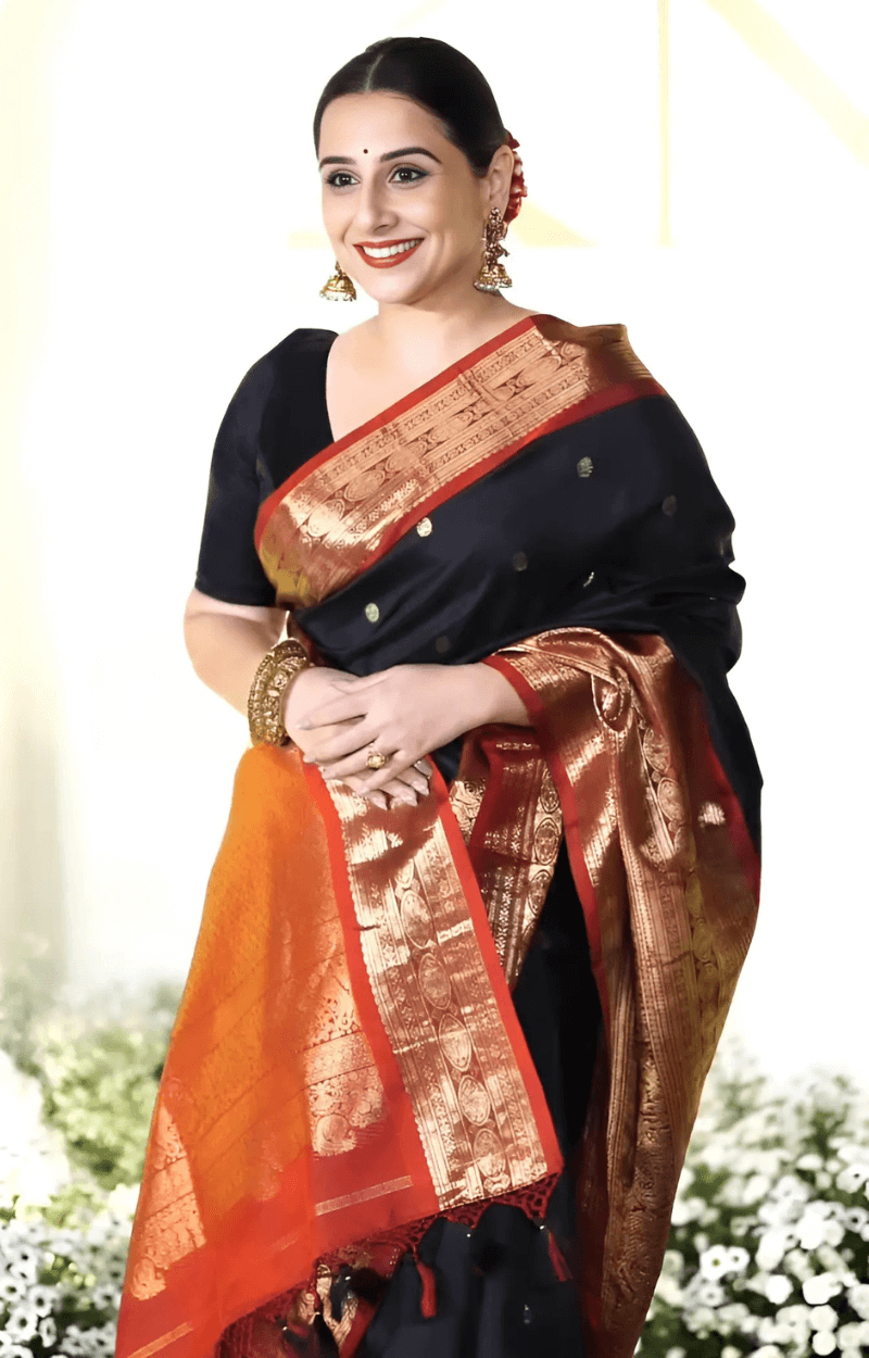 Mellifluous Black Soft Banarasi Silk Saree With Blissful Blouse Piece