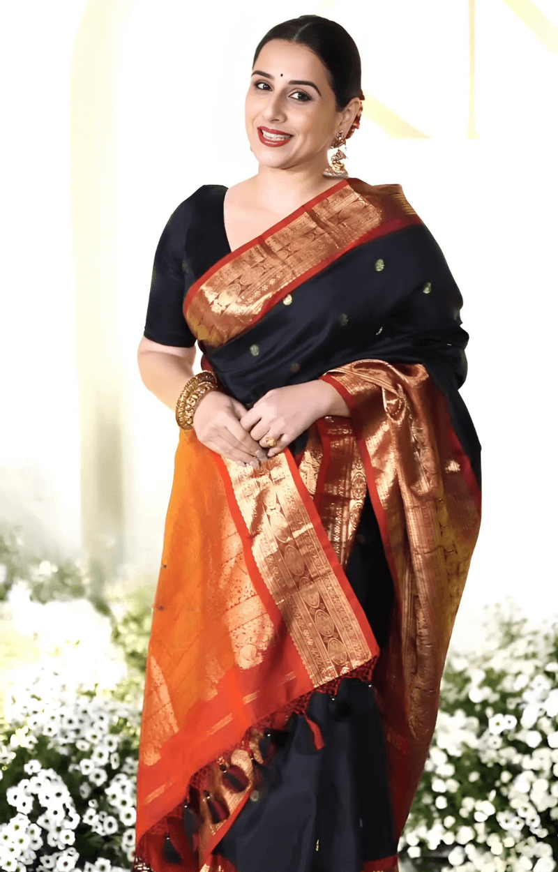 Mellifluous Black Soft Banarasi Silk Saree With Blissful Blouse Piece