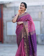 Imbrication Lavendor Soft Silk Saree With Ideal Blouse Piece