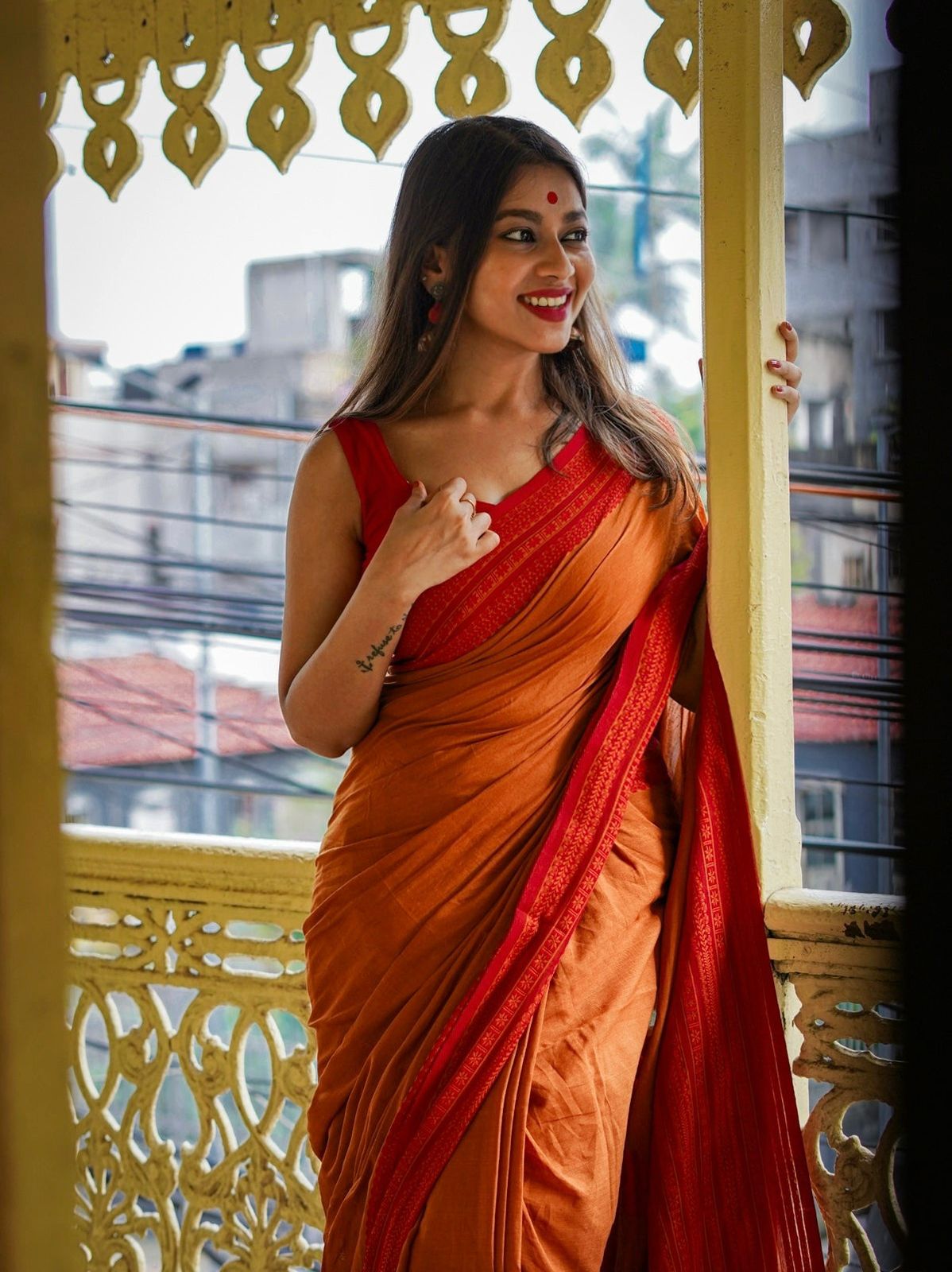 Ethereal Yellow Cotton Silk Saree With Lagniappe Blouse Piece