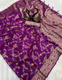 Panache Purple Soft Banarasi Silk Saree With Exquisite Blouse Piece