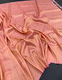 Zephyr Baby Pink Kanjivaram Silk Saree With Cynosure Blouse Piece