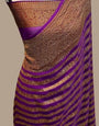 Scrumptious Purple Soft Banarasi Silk Saree With Ravishing Blouse Piece