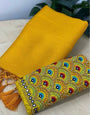 Murmurous Yellow Kanjivaram Silk Saree With Two Stylish Blouse Piece