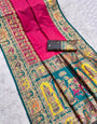 Exquisite Dark Pink Pashmina Saree With Incredible Blouse Piece