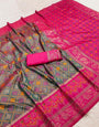 Panache Grey Pure Zari Weaving Banarasi Silk Saree With Ravishing Blouse Piece