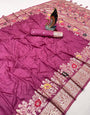 Beguiling Pink Soft Banarasi Silk Saree With Intricate Blouse Piece