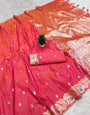 Incomparable Pink Soft Banarasi Silk Saree With Trendy Blouse Piece