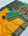 Woebegone Yellow Paithani Silk Saree With Amiable Blouse Piece