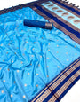 Lissome Firozi Soft Banarasi Silk Saree With Designer Blouse Piece