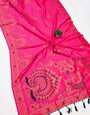 Allure Dark Pink Paithani Silk Saree With Supernal Blouse Piece