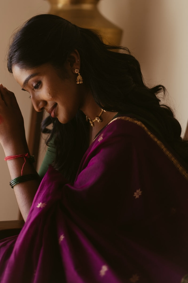 Admirable Dark Pink Cotton Silk Saree With Confounding Blouse Piece