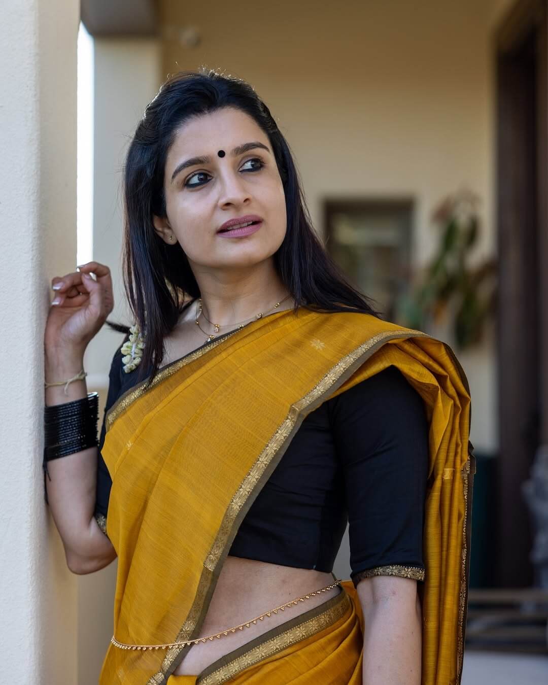 Bucolic Mustard Cotton Silk Saree With Amiable Blouse Piece