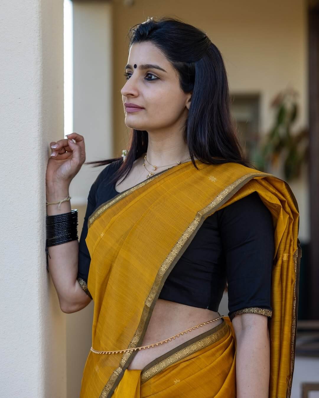 Bucolic Mustard Cotton Silk Saree With Amiable Blouse Piece