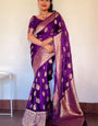 Fragrant Purple Soft Silk Saree With Epiphany Blouse Piece