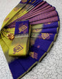 Inimitable Perrot Soft Banarasi Silk Saree With Efflorescence Blouse Piece