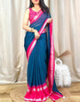 Panache Rama Digital Printed Chiffon Saree With Nectarous Blouse Piece