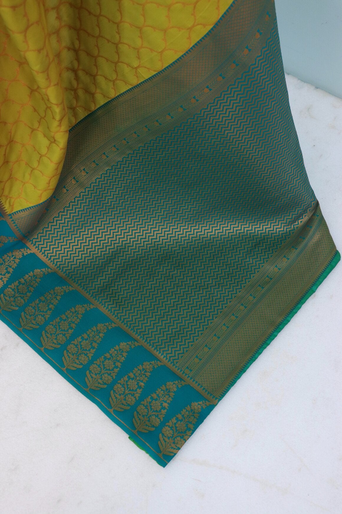 Seraglio Mustard Soft Banarasi Silk Saree With Most Flattering Blouse Piece
