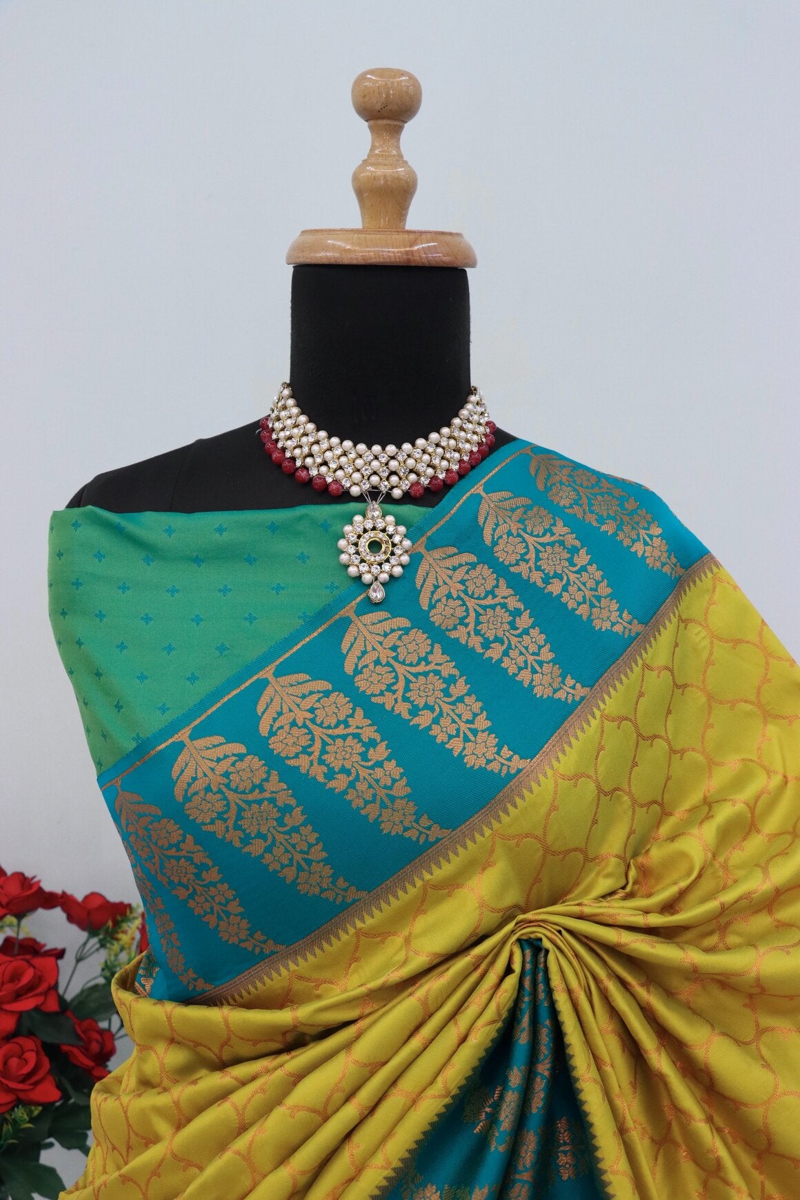 Seraglio Mustard Soft Banarasi Silk Saree With Most Flattering Blouse Piece