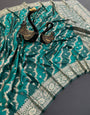 Magnificat Sea Green Soft Banarasi Silk Saree With Tremendous Blouse Piece