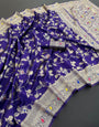 Desiring Royal Blue Soft Banarasi Silk Saree With Fancifull Blouse Piece