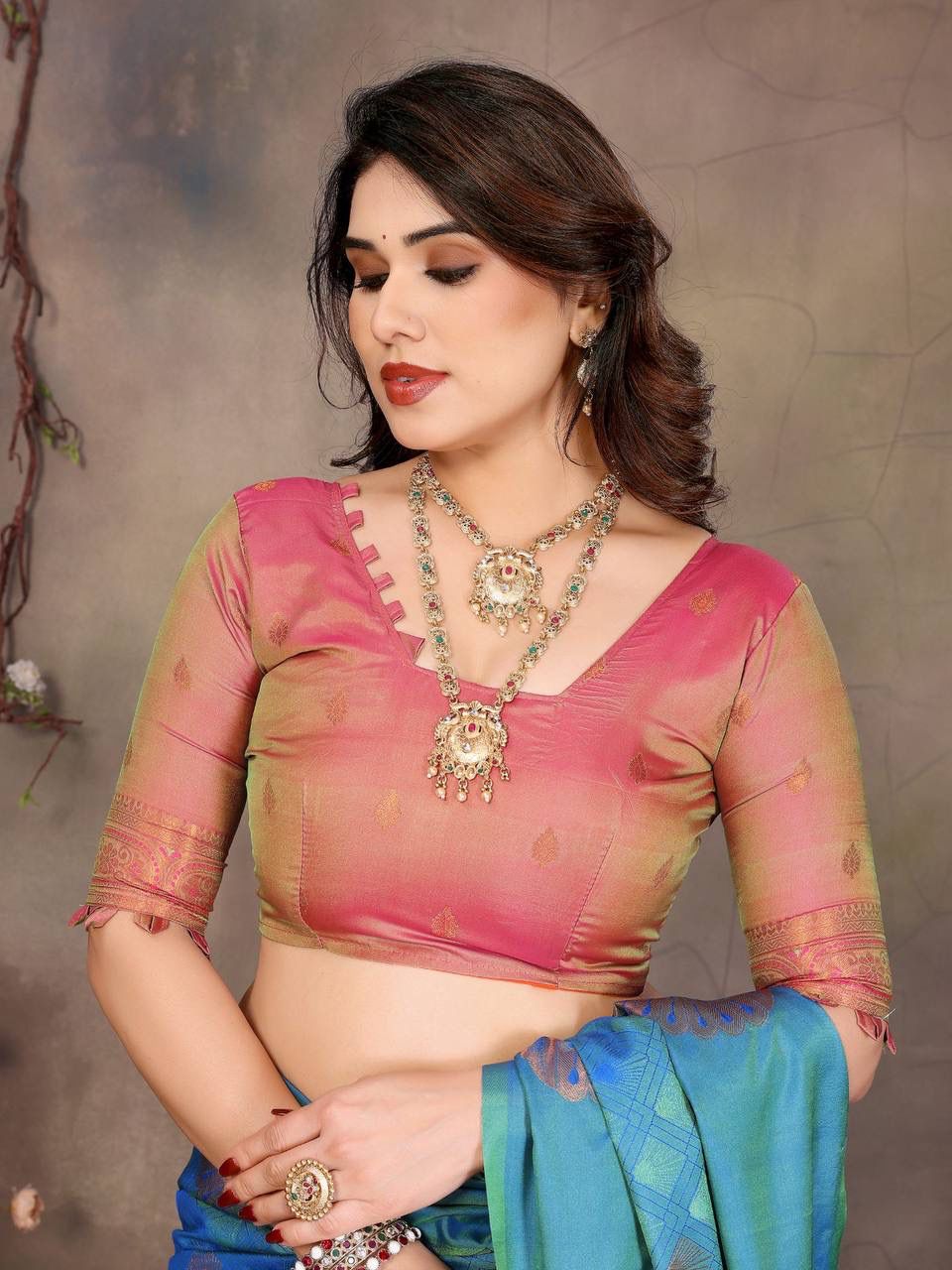 Whimsical Blue Soft Banarasi Silk Saree With Charming Blouse Piece