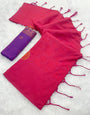 Assemblage Magenta Soft Banarasi Silk Saree With Propinquity Blouse Piece