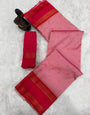 Rhapsody Purple Soft Banarasi Silk Saree With Sophisticated Blouse Piece