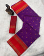 Smart Pink Soft Banarasi Silk Saree With Admirable Blouse Piece