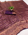 Girlish Purple Soft Silk Saree With Incomparable Blouse Piece