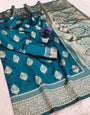 Smashing Rama Soft Silk Saree With Palimpsest Blouse Piece