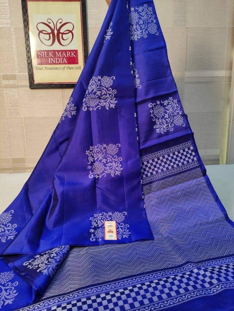 Moiety Royal Blue Soft Silk Saree With Quintessential Blouse Piece