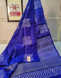 Moiety Royal Blue Soft Silk Saree With Quintessential Blouse Piece